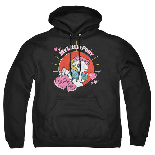 MY LITTLE PONY RETRO : CREATE LOVE ADULT PULL OVER HOODIE Black 2X