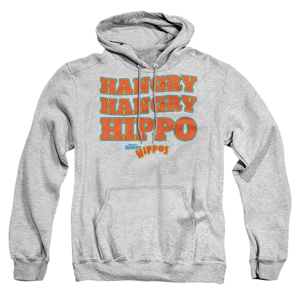 HUNGRY HUNGRY HIPPOS : HANGRY ADULT PULL OVER HOODIE Athletic Heather SM