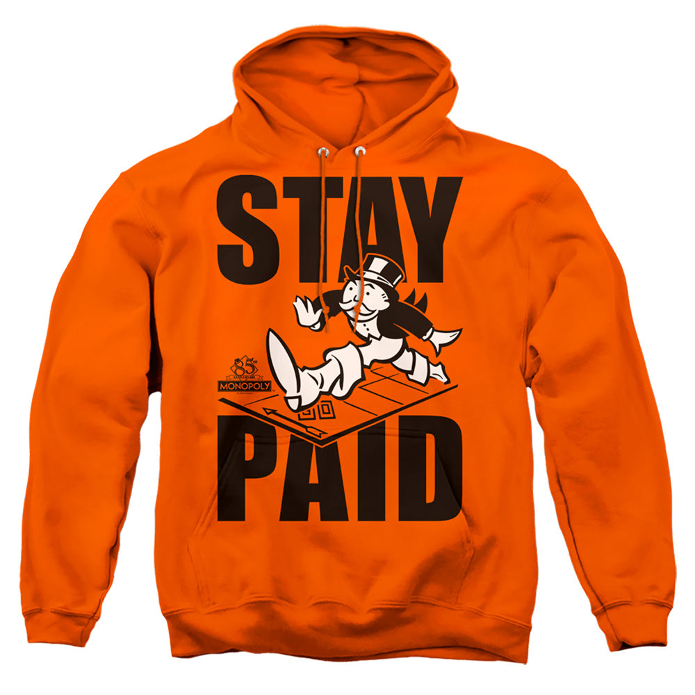 MONOPOLY : STAY PAID ADULT PULL OVER HOODIE Orange LG