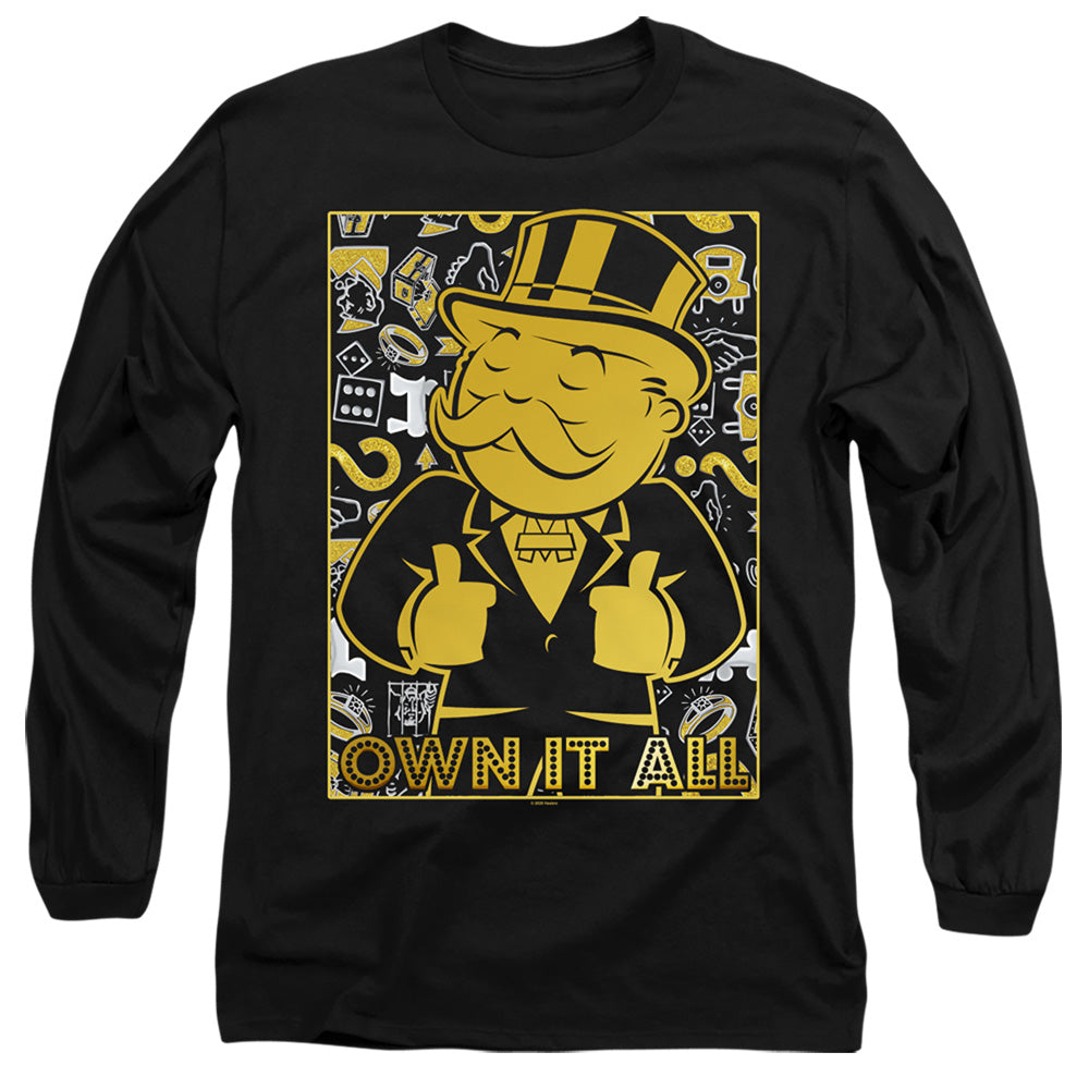 MONOPOLY : OWN L\S ADULT T SHIRT 18\1 Black 2X