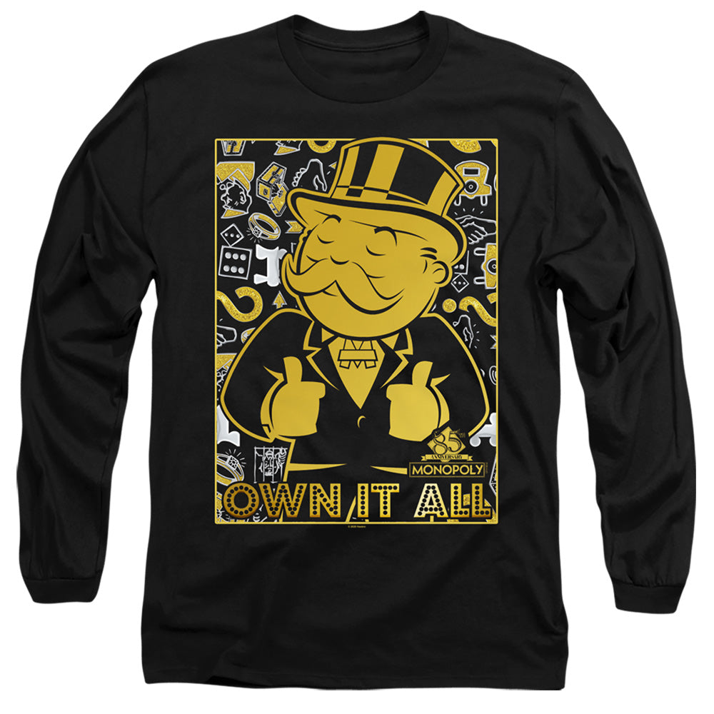 MONOPOLY : OWN L\S ADULT T SHIRT 18\1 Black 2X