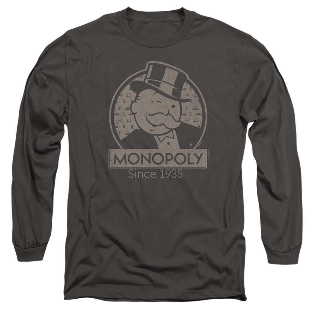 MONOPOLY : WINK L\S ADULT T SHIRT 18\1 Charcoal 2X