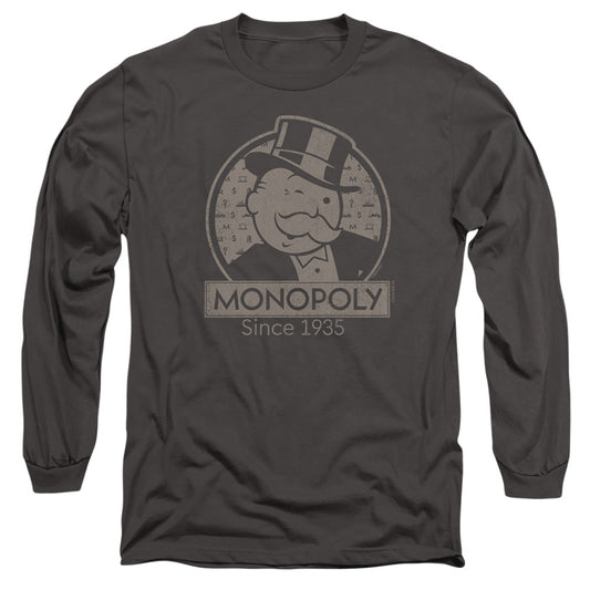 MONOPOLY : WINK L\S ADULT T SHIRT 18\1 Charcoal XL