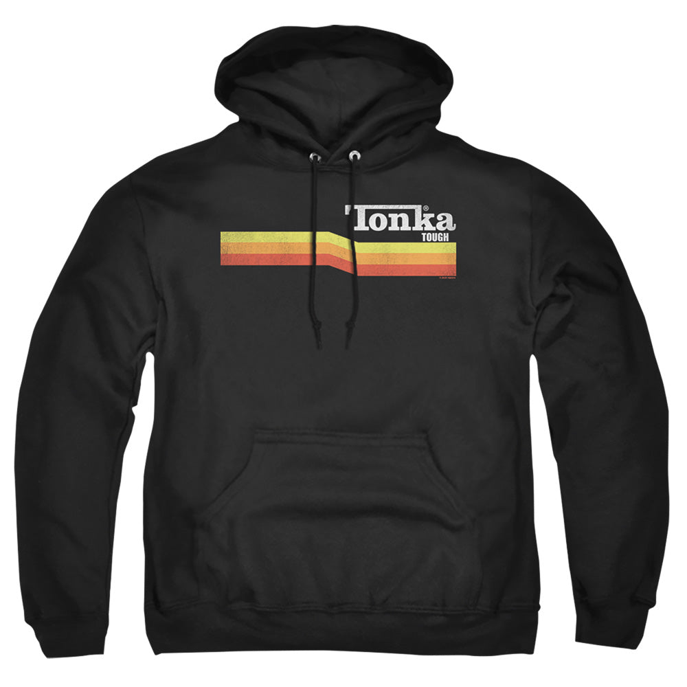 TONKA : TONKA STRIPE ADULT PULL OVER HOODIE Black 2X