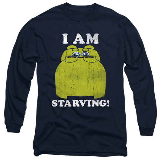 HUNGRY HUNGRY HIPPOS : I'M STARVING L\S ADULT T SHIRT 18\1 Navy 2X