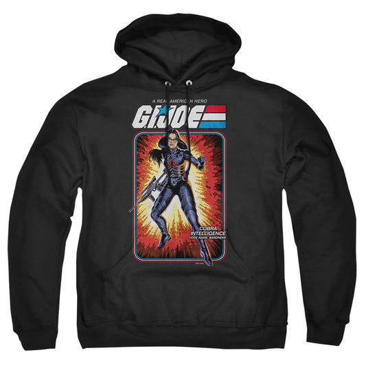 G.I. JOE : BARONESS CARD ADULT PULL OVER HOODIE Black MD