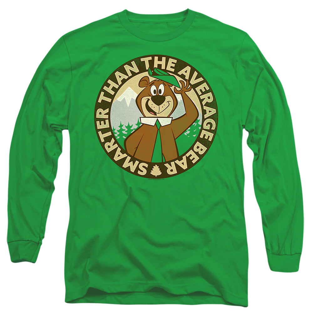 YOGI BEAR : SMARTER THAN AVERAGE L\S ADULT T SHIRT 18\1 Kelly Green 3X