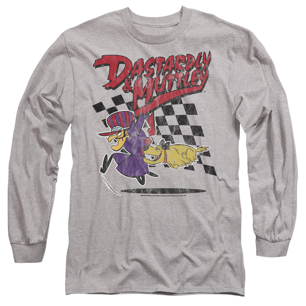 WACKY RACES : DASTARDLY AND MUTTLEY 1 L\S ADULT T SHIRT 18\1 Athletic Heather 2X