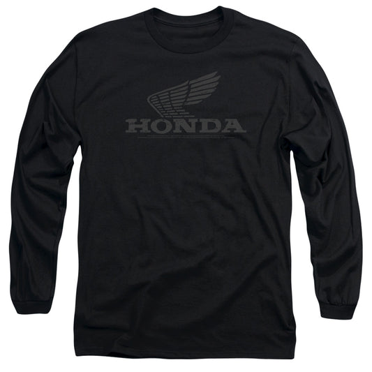 HONDA : VINTAGE WING L\S ADULT T SHIRT 18\1 Black 2X