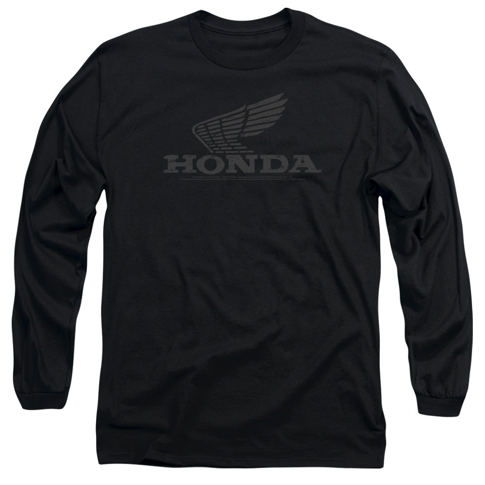 HONDA : VINTAGE WING L\S ADULT T SHIRT 18\1 Black XL