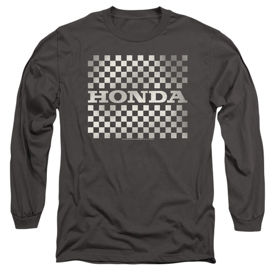 HONDA : CHECKERS LOGO L\S ADULT T SHIRT 18\1 Charcoal 2X