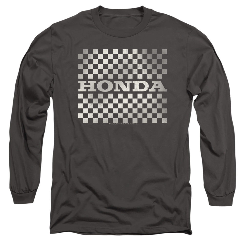 HONDA : CHECKERS LOGO L\S ADULT T SHIRT 18\1 Charcoal 3X