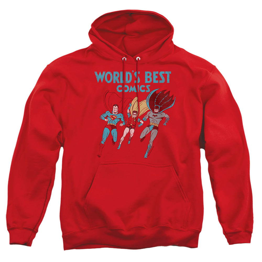 JUSTICE LEAGUE OF AMERICA : WORLD'S BEST ADULT PULL OVER HOODIE Red 2X