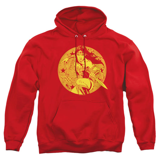 JUSTICE LEAGUE OF AMERICA : YOUNG WONDER ADULT PULL OVER HOODIE Red 2X