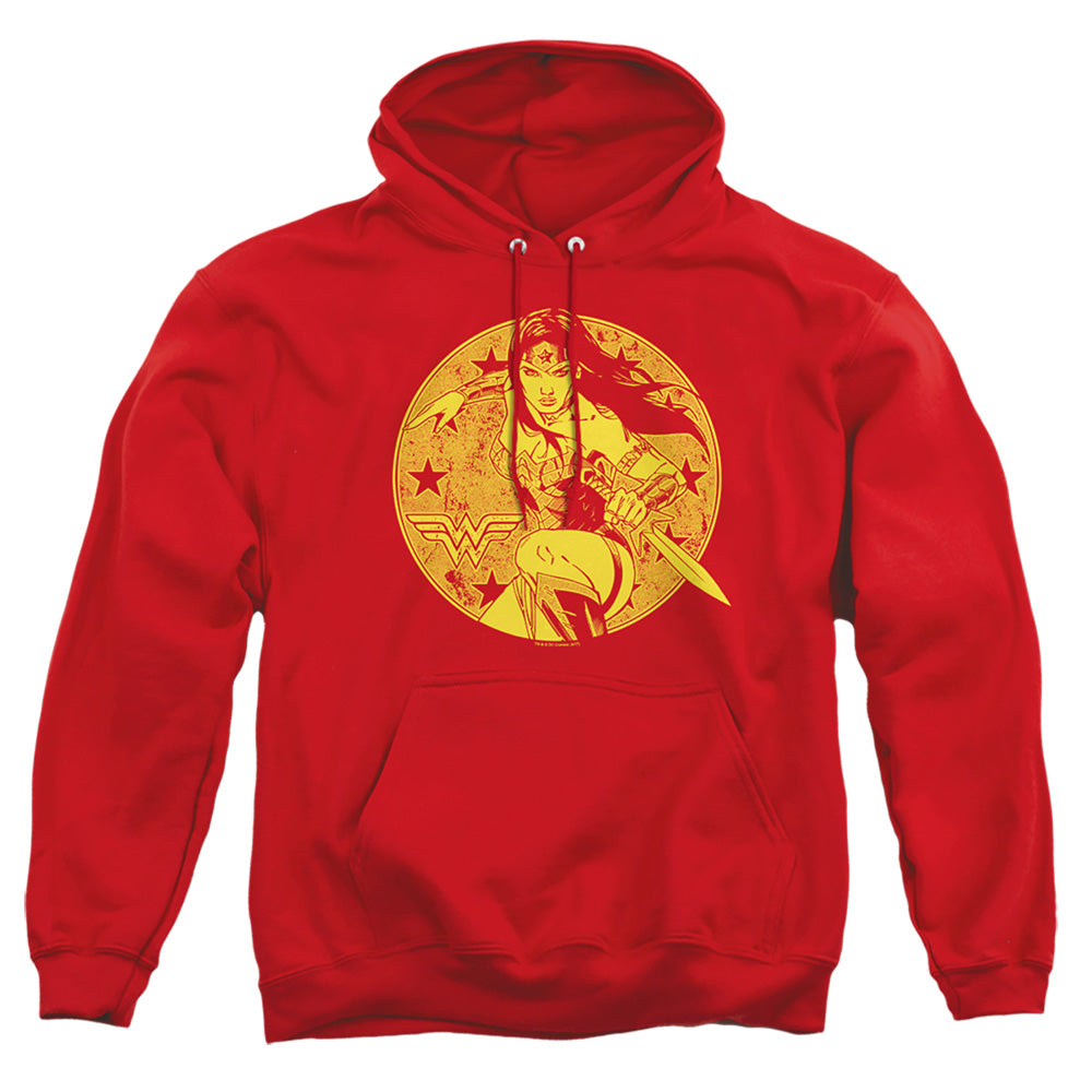 JUSTICE LEAGUE OF AMERICA : YOUNG WONDER ADULT PULL OVER HOODIE Red MD