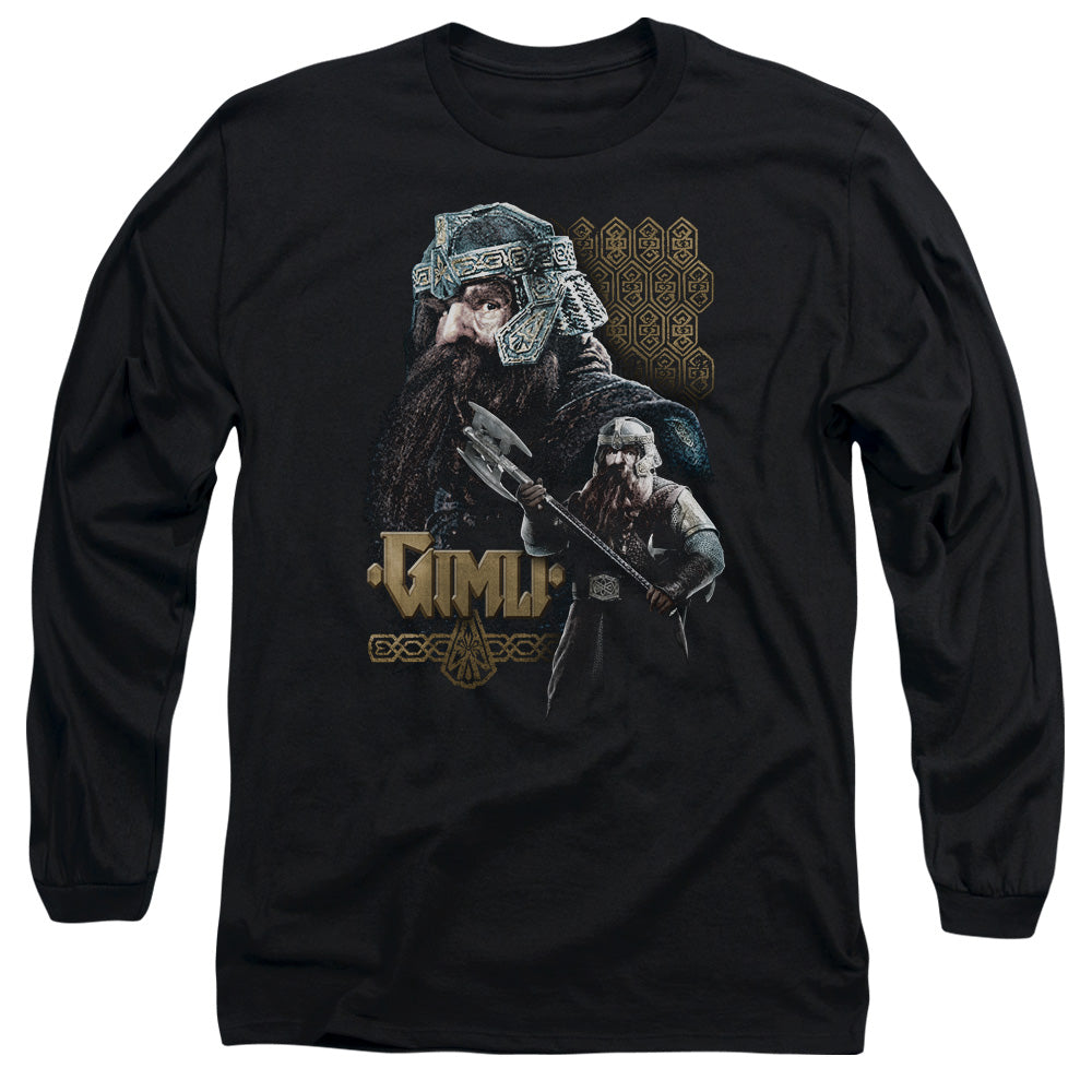 LORD OF THE RINGS : GIMLI L\S ADULT T SHIRT 18\1 BLACK 2X