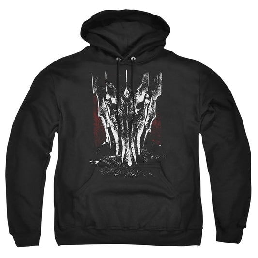 LORD OF THE RINGS : BIG SAURON HEAD ADULT PULL OVER HOODIE Black 2X