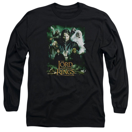 LORD OF THE RINGS : HERO GROUP L\S ADULT T SHIRT 18\1 Black XL