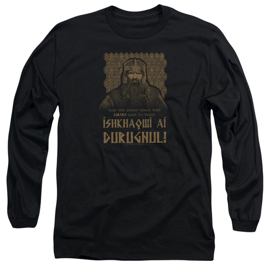 LORD OF THE RINGS : ISHKHAQWI DURUGNUL L\S ADULT T SHIRT 18\1 Black 2X