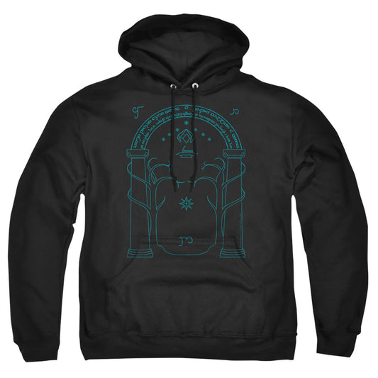 LORD OF THE RINGS : DOORS OF DURIN ADULT PULL OVER HOODIE Black 2X