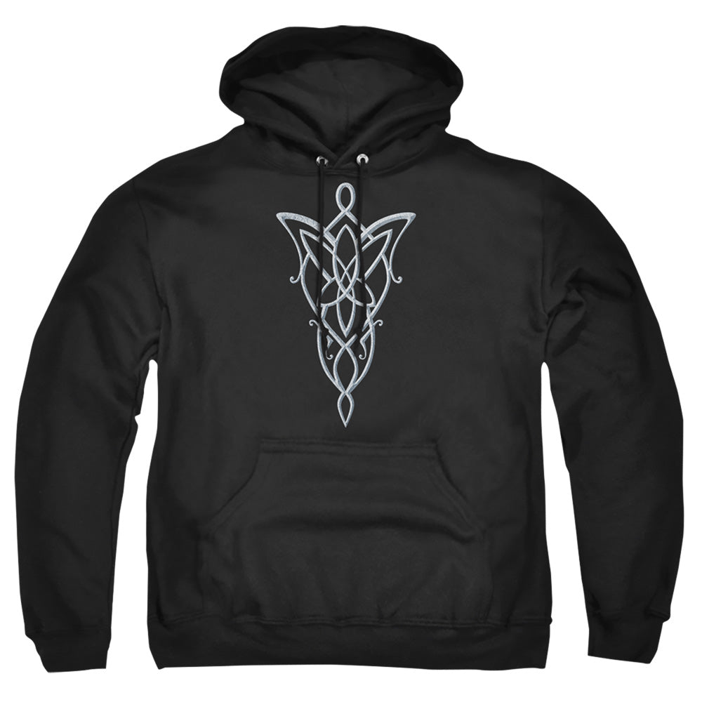 LORD OF THE RINGS : ARWEN NECKLACE ADULT PULL OVER HOODIE Black 2X