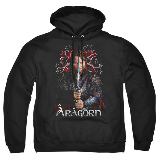 LORD OF THE RINGS : ARAGORN ADULT PULL OVER HOODIE Black 2X