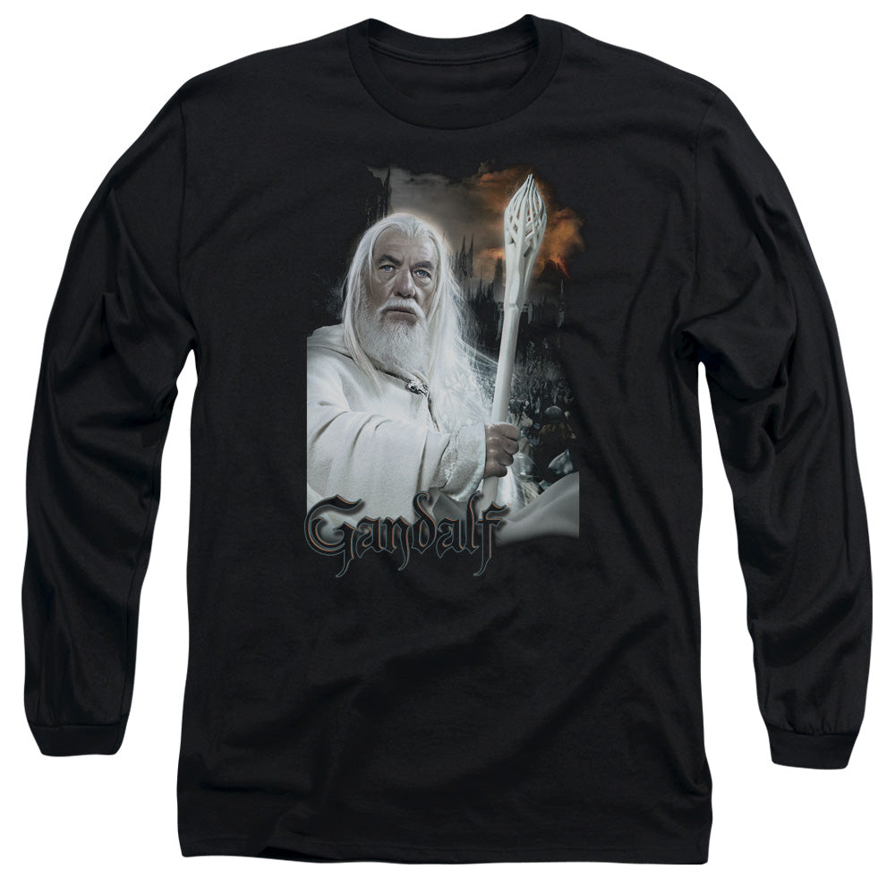 LORD OF THE RINGS : GANDALF L\S ADULT T SHIRT 18\1 BLACK 2X