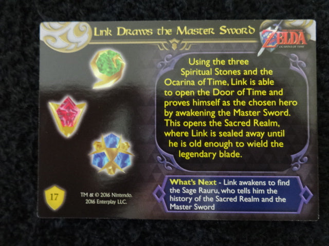 Link Draws the Master Sword Enterplay 2016 Legend Of Zelda Collectable Trading Card Number 17