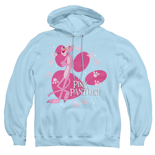PINK PANTHER : WALK ALL OVER ADULT PULL OVER HOODIE LIGHT BLUE 2X