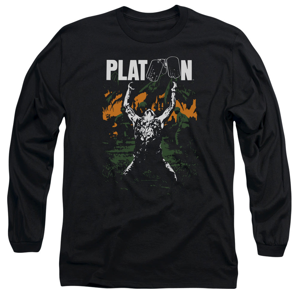 PLATOON : GRAPHIC L\S ADULT T SHIRT 18\1 BLACK 3X