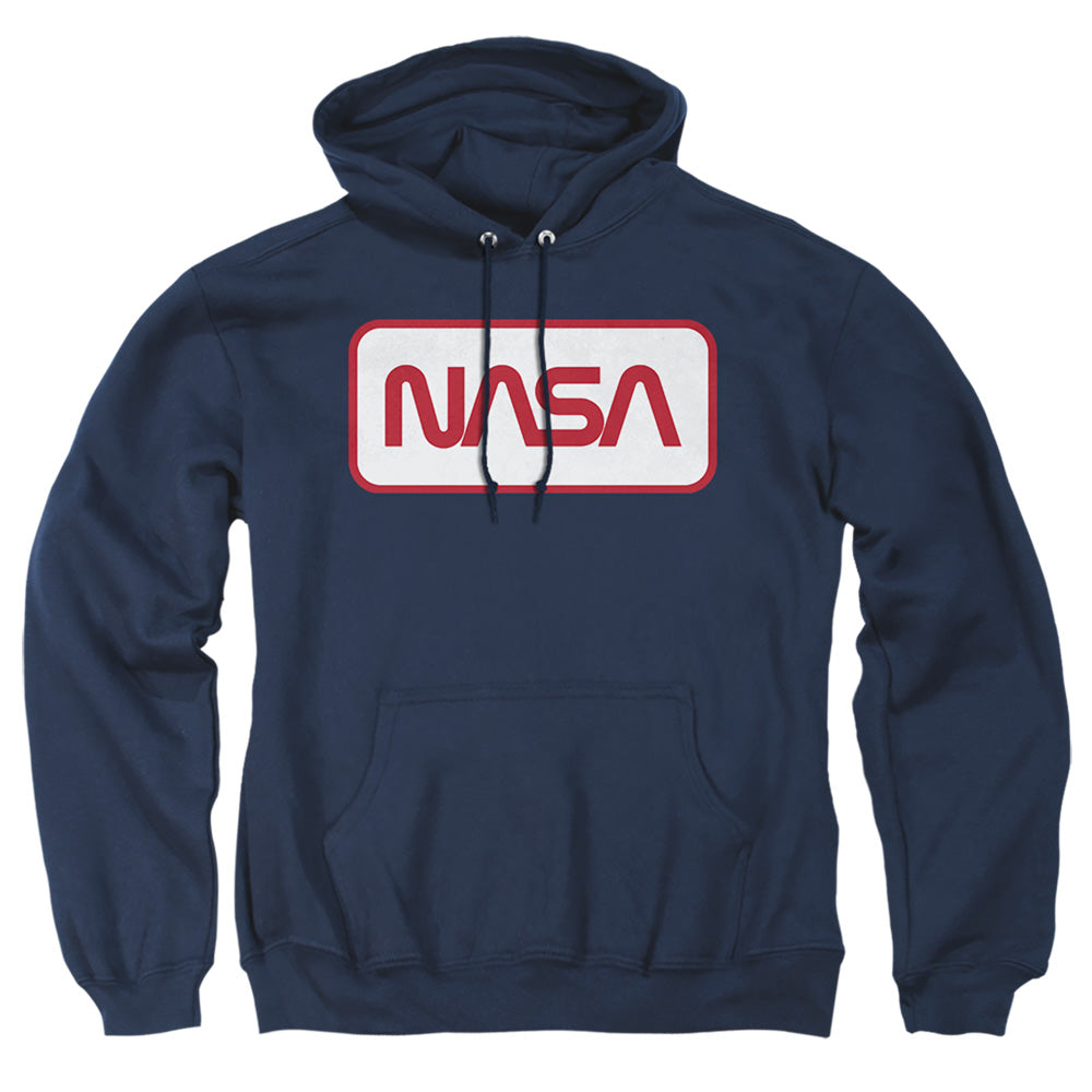 NASA : RECTANGULAR LOGO ADULT PULL OVER HOODIE Navy 2X