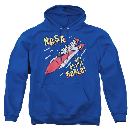 NASA : OUT OF THIS WORLD ADULT PULL OVER HOODIE Royal Blue 2X