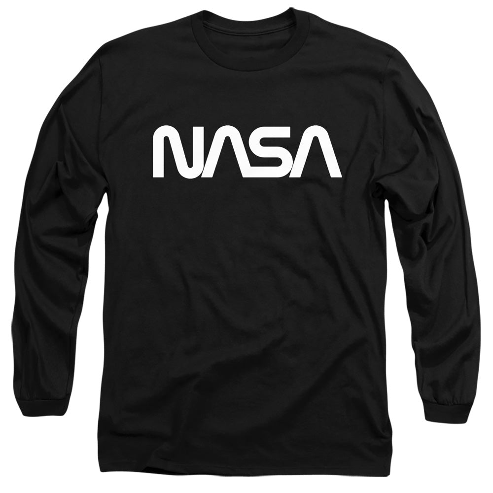 NASA : WORM LOGO L\S ADULT T SHIRT 18\1 Black 2X