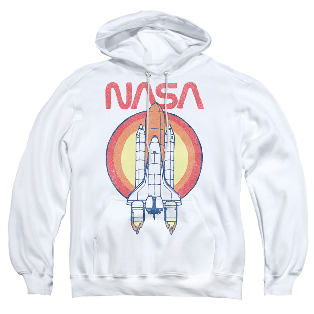 NASA : SHUTTLE CIRCLE ADULT PULL OVER HOODIE White 2X