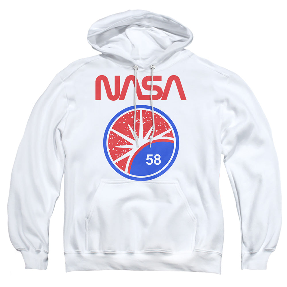 NASA : STARS ADULT PULL OVER HOODIE White 2X