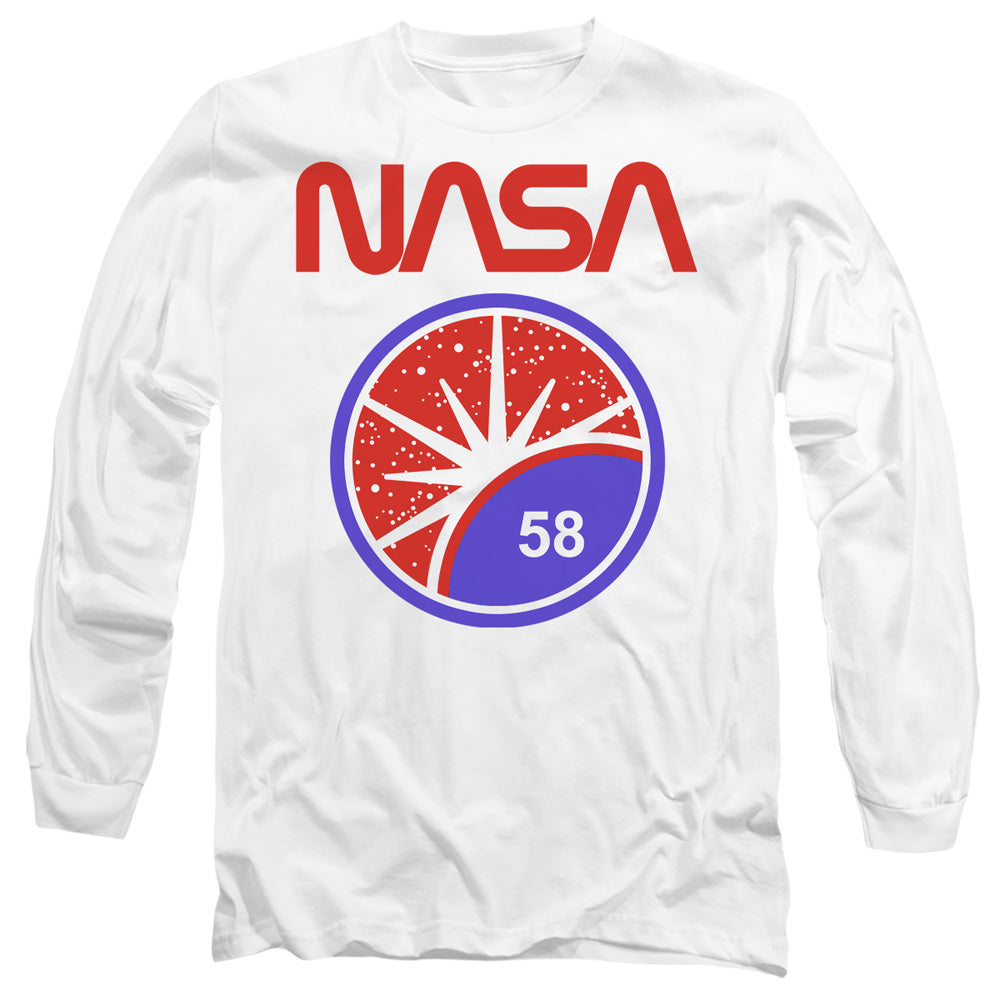 NASA : STARS L\S ADULT T SHIRT 18\1 White 2X