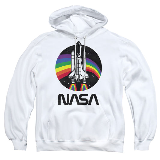 NASA : RAINBOW 1 ADULT PULL OVER HOODIE White 2X