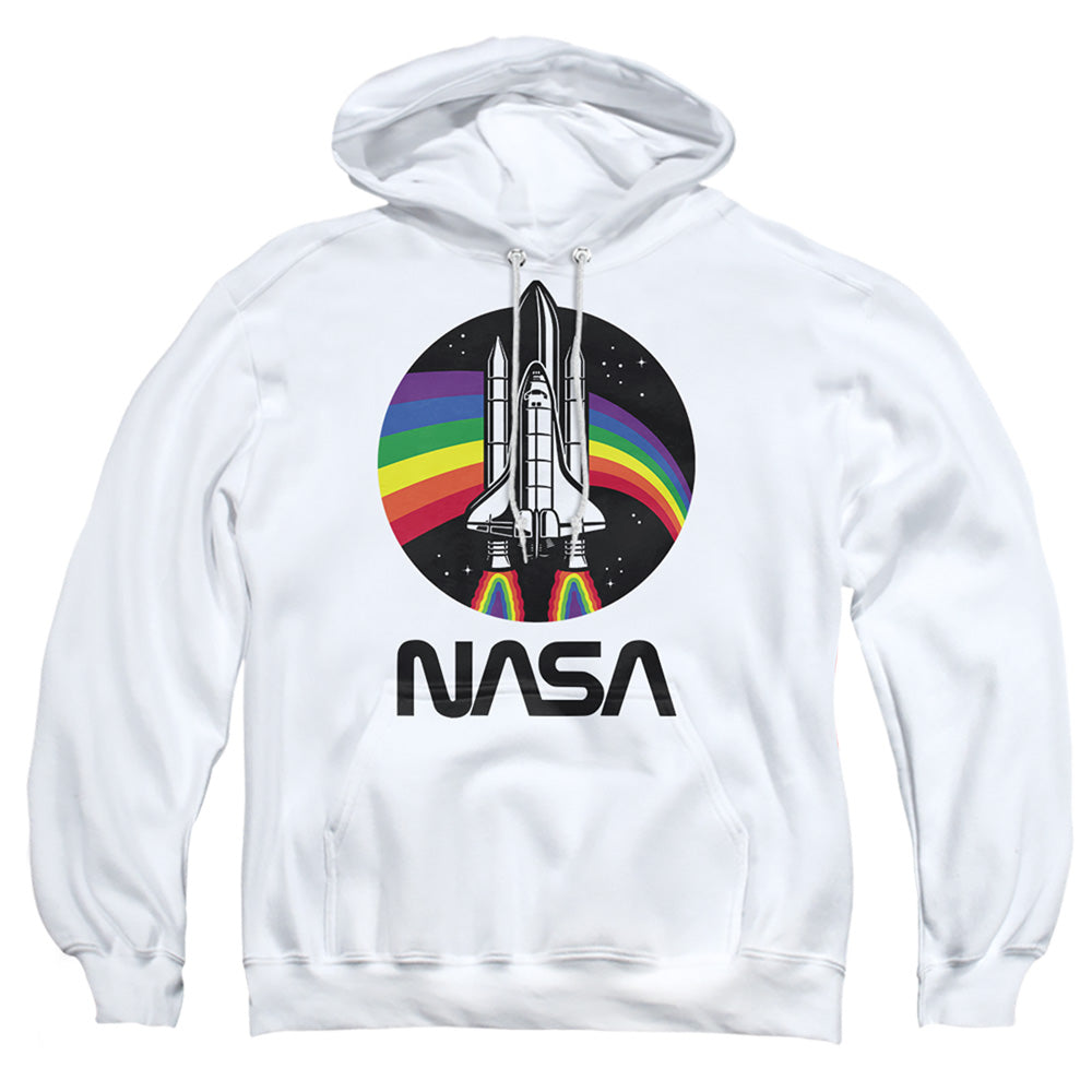 NASA : RAINBOW 1 ADULT PULL OVER HOODIE White XL