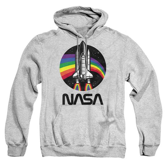 NASA : RAINBOW 2 ADULT PULL OVER HOODIE Athletic Heather 3X