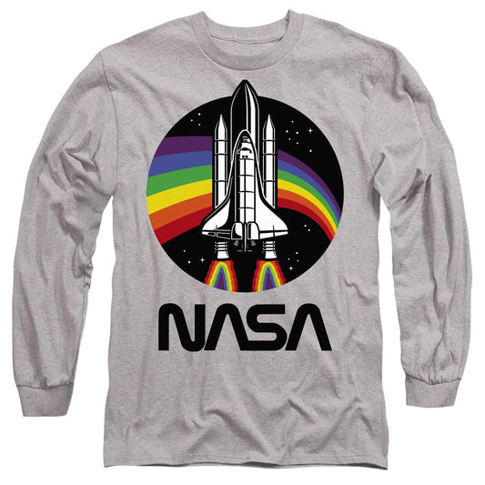 NASA : RAINBOW 2 L\S ADULT T SHIRT 18\1 Athletic Heather 2X