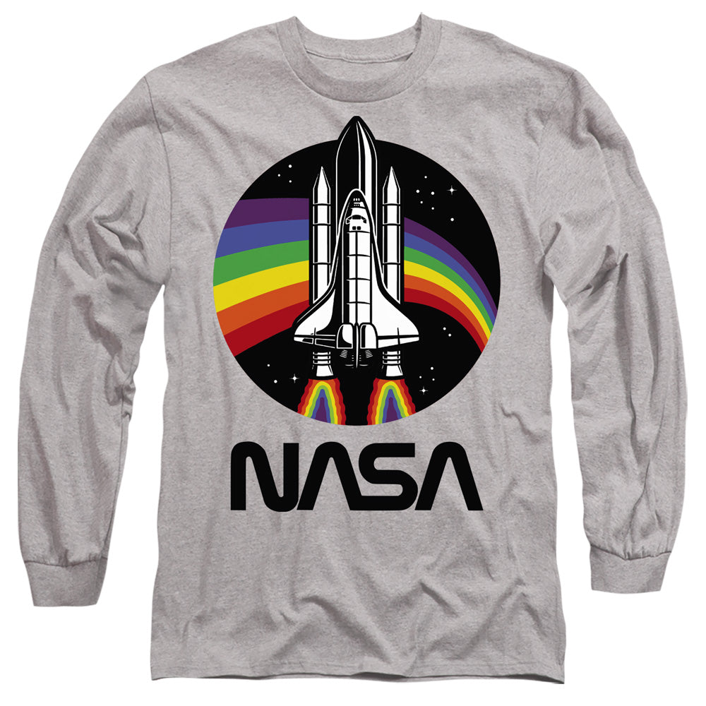 NASA : RAINBOW 2 L\S ADULT T SHIRT 18\1 Athletic Heather XL