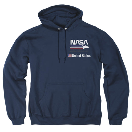 NASA : PLANE AERONAUTICS 1 ADULT PULL OVER HOODIE Navy 2X