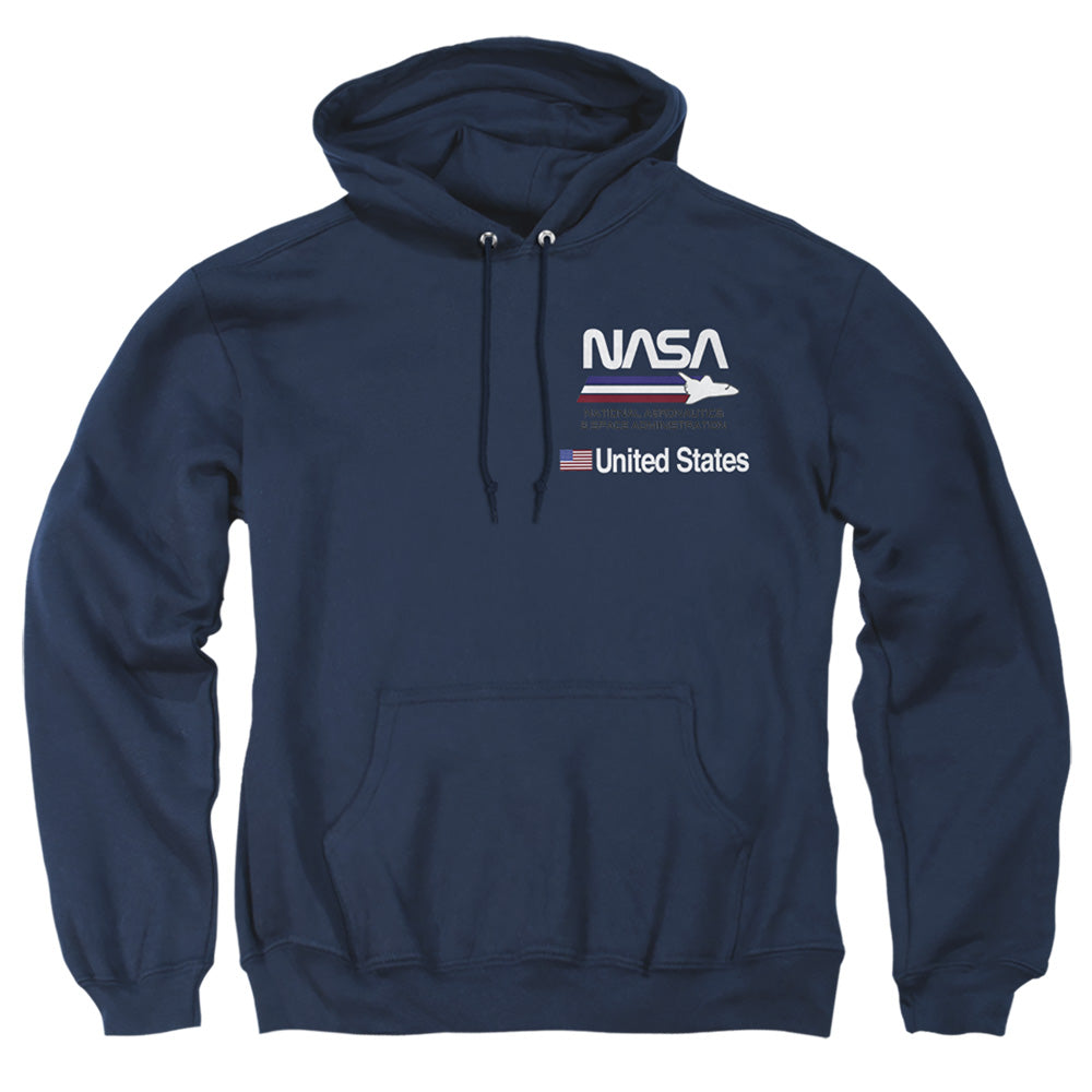 NASA : PLANE AERONAUTICS 1 ADULT PULL OVER HOODIE Navy XL