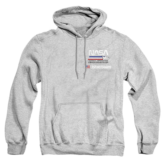 NASA : PLANE AERONAUTICS 2 ADULT PULL OVER HOODIE Athletic Heather MD