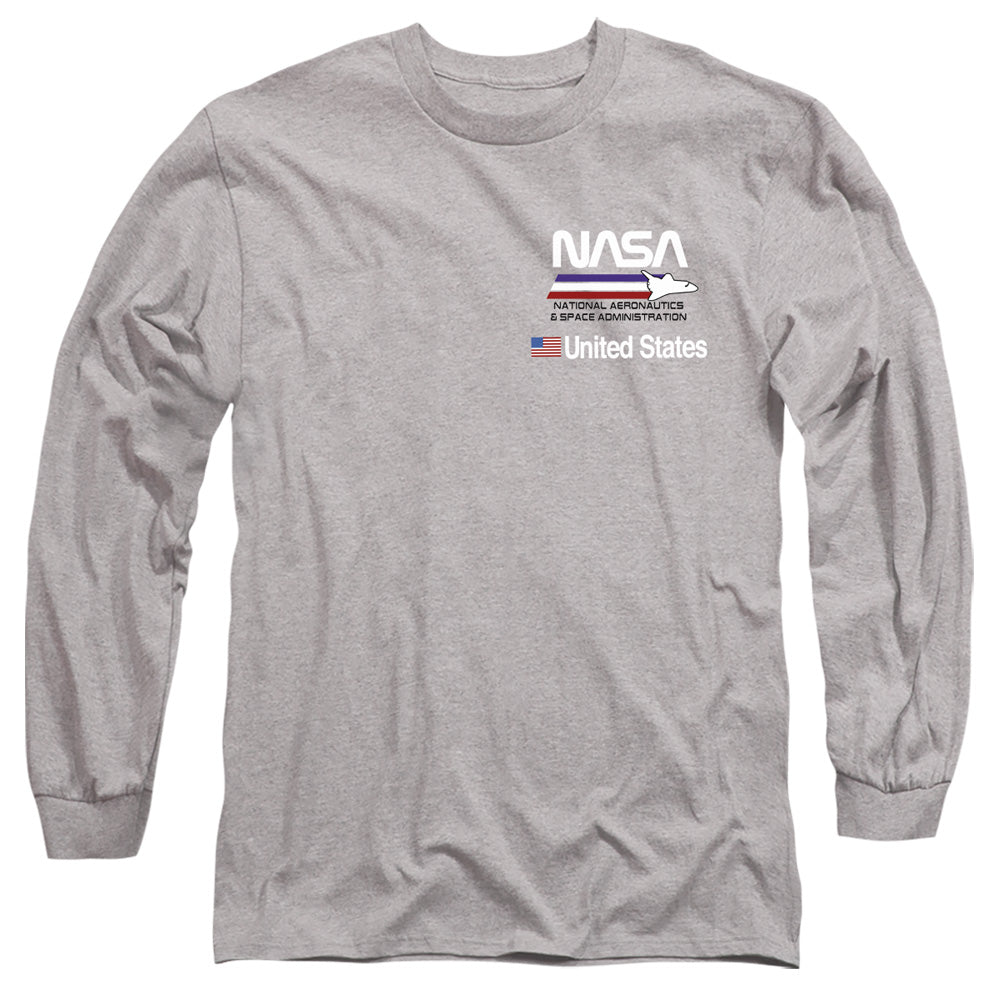 NASA : PLANE AERONAUTICS 2 L\S ADULT T SHIRT 18\1 Athletic Heather 2X