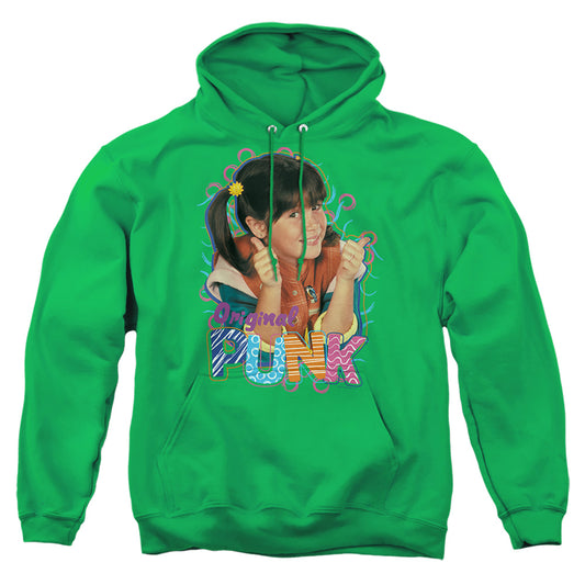 PUNKY BREWSTER : ORIGINAL PUNK ADULT PULL OVER HOODIE KELLY GREEN 2X