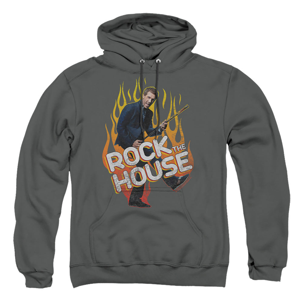 HOUSE : ROCK THE HOUSE ADULT PULL OVER HOODIE Charcoal 2X