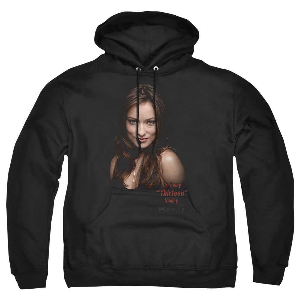 HOUSE : THIRTEEN ADULT PULL OVER HOODIE Black 2X