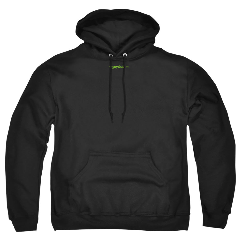 PSYCH : THE PSYCHIC IS IN ADULT PULL OVER HOODIE Black 2X