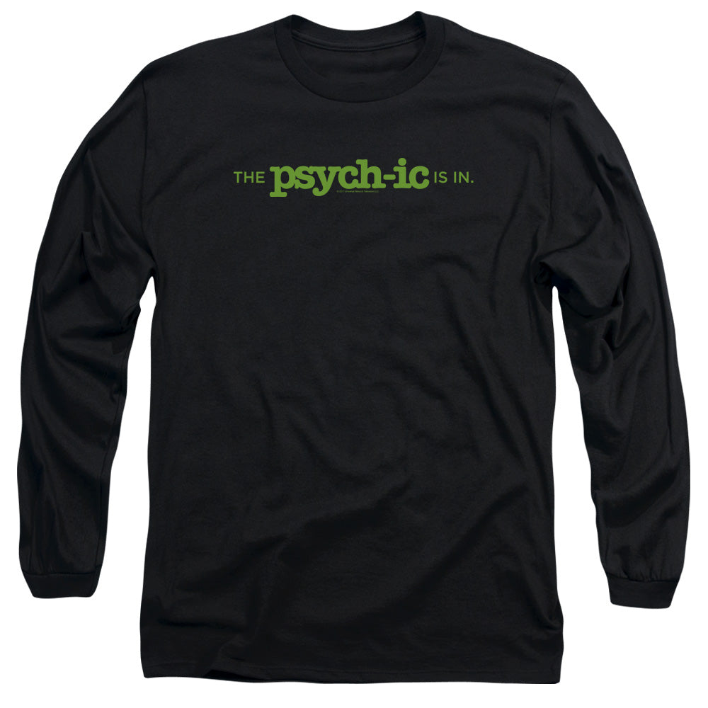 PSYCH : THE PSYCHIC IS IN L\S ADULT T SHIRT 18\1 BLACK 2X